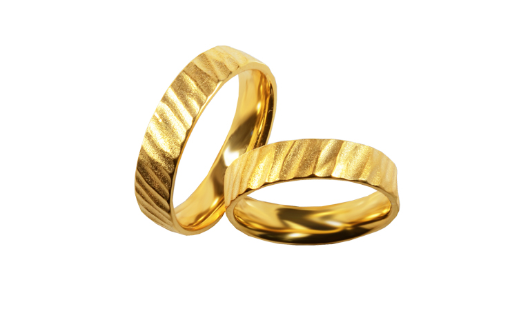 05337+05338-wedding rings, gold 750